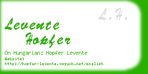 levente hopfer business card